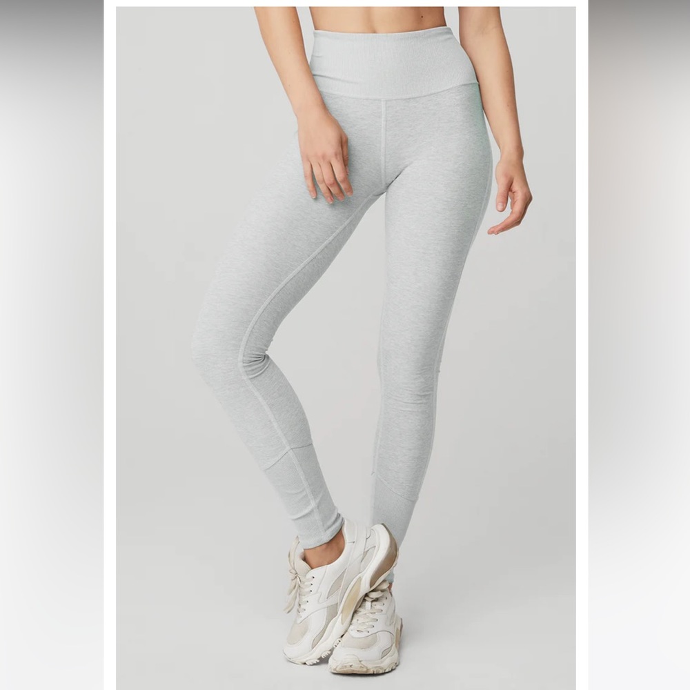 Alo High Waist AloSoft Lounge Leggings Zinc Heather. New With Tags. Never worn